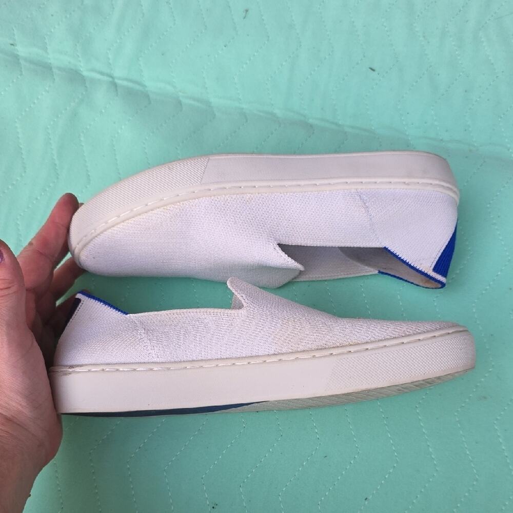 Rothy's Original Slip On Sneaker 7 White Clean Sustainable Recycled Comfort - Picture 8 of 10